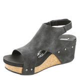 VERY G WOMEN'S WALLY TOOLED SANDAL - BLACK