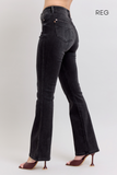 JUDY BLUE HIGH WAIST TUMMY CONTROL BOOTCUT BLACK JEANS - REGULAR