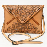 AMERICAN DARLING ENVELOPE HAND TOOLED LEATHER BAG - ADBG1109A