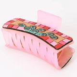 AMERICAN DARLING LEATHER TOOLED HAIR CLIP - ADHC102