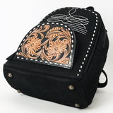 AMERICAN DARLING BACKPACK HAND TOOLED GENUINE LEATHER  - BLACK