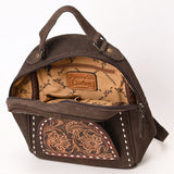 AMERICAN DARLING BACKPACK HAND TOOLED GENUINE LEATHER  - COFFEE