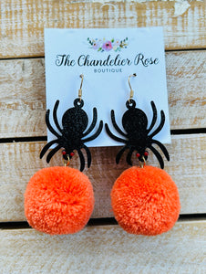 Spider Puff Earrings