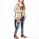 American Darling Envelope Beautifully Hand Tooled Genuine Leather women handbag - adbg1821