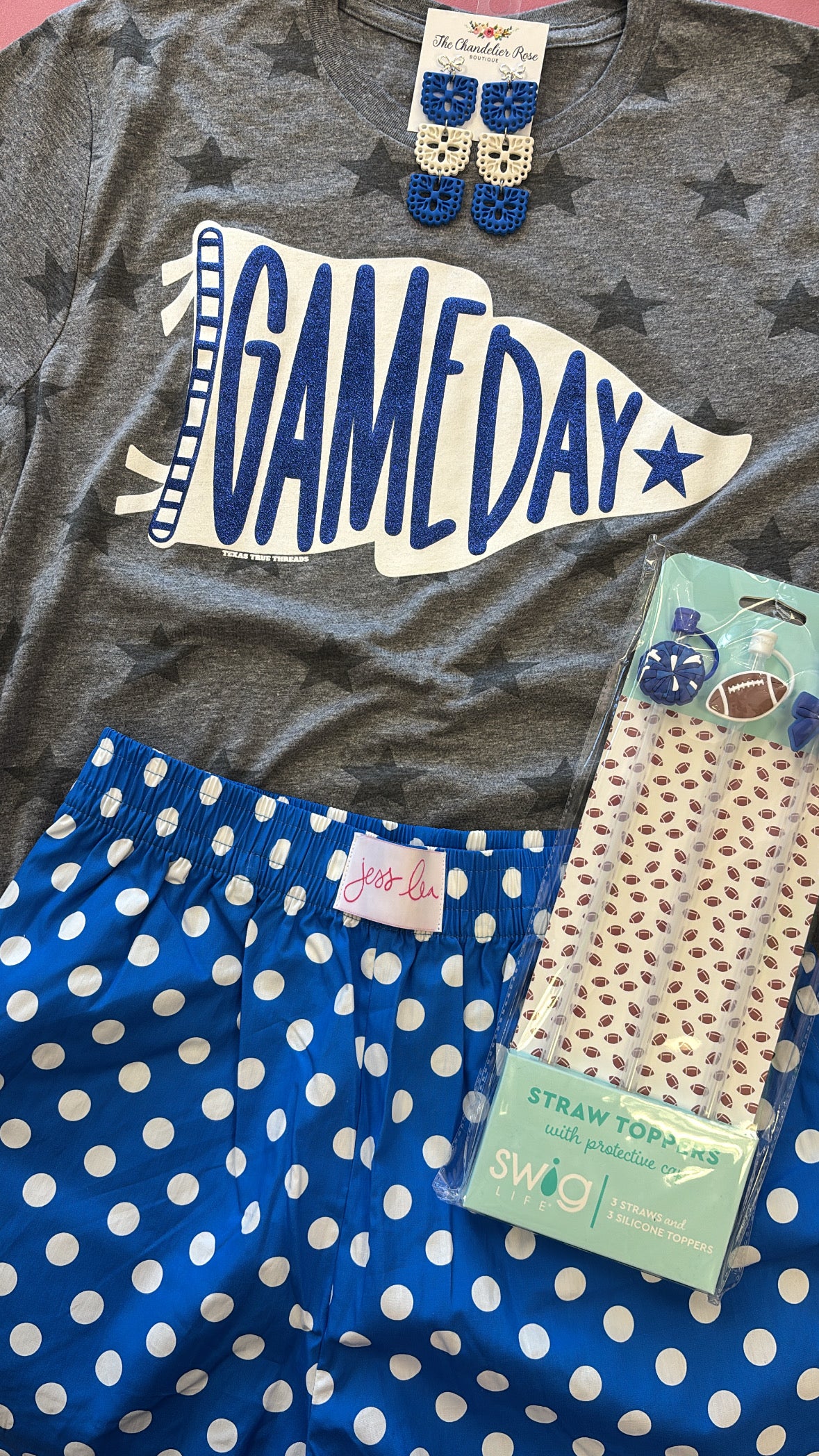 EASY WIN POLKA DOT BOXER SHORTS - BLUE