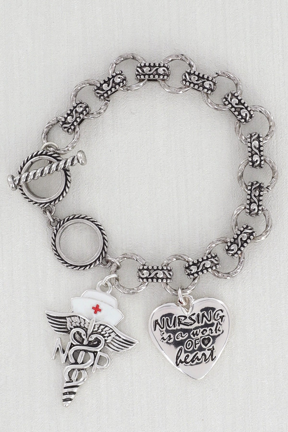 Nurse Practitioner Medical Charm Toggle Bracelet