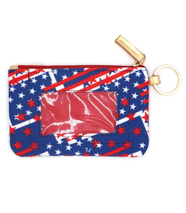 USA FLAG ID WALLET LANYARD