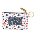 USA STAR PRINT ID WALLET LANYARD
