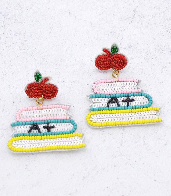 A+ BEADED STUD EARRINGS