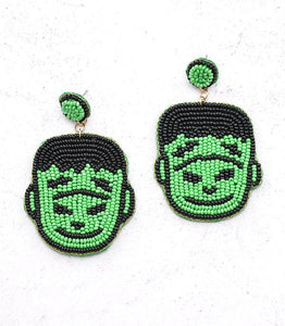 FRANKENSTEIN BEADED EARRINGS