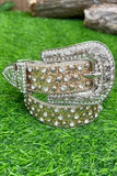Light Gold Rhinestone One Size Belt