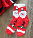 CHRISTMAS SANTA SOCKS - RED