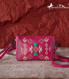 Montana West Aztec Clutch Crossbody - Hot Pink