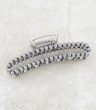 WESTERN NAVAJO SILVER PEARL BEAD HAIR CLIP