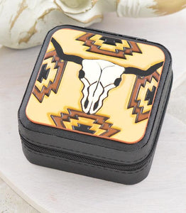 STEER SKULL MINI JEWELRY CASE