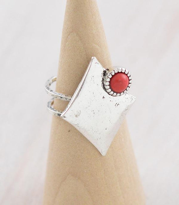 WESTERN ACE OF DIAMOND RING - RED
