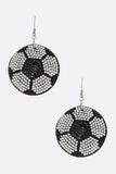 SOCCER PILLOW RHINESTONE EARRINGS