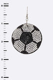 SOCCER PILLOW RHINESTONE EARRINGS