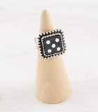 WESTERN BLACK DICE CUFF RING