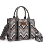 Wrangler Southwestern Pattern Dual Sided Print Concealed Carry MINI Tote - Gray