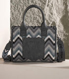 Wrangler Southwestern Pattern Dual Sided Print Concealed Carry MINI Tote - Gray