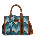 Wrangler Southwestern Pattern Dual Sided Print Concealed Carry MINI Tote - Jean