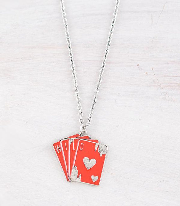 Western Wild Hearts Card Necklace