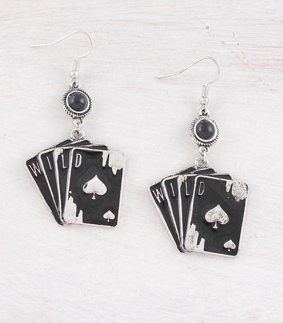 Western Ace Card Earrings