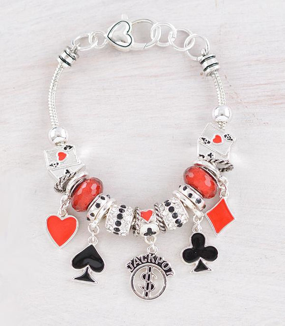 Card Themed Charm Bracelet