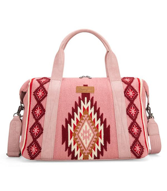 Wrangler Southwestern Knitted Duffle Bag - PINK