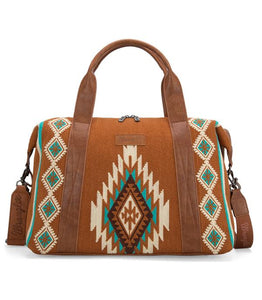 Wrangler Southwestern Knitted Duffle Bag - Brown