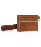 Trinity Ranch Hair-On Cowhide Collection Key Ring Card Case - Double Brown