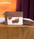 Trinity Ranch Hair-On Cowhide Collection Key Ring Card Case - Brown