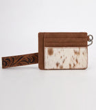 Trinity Ranch Hair-On Cowhide Collection Key Ring Card Case - Brown