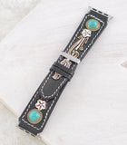 Western Leather Apple Watch Band - Black