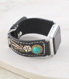 Western Leather Apple Watch Band - Black