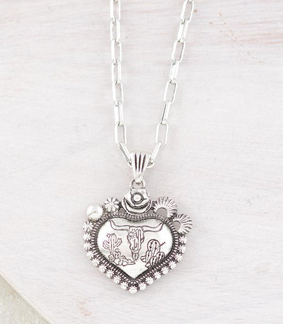 WESTERN HEART CONCHO NECKLACE