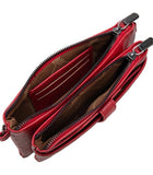 Wrangler Dual Zipper Compartment Crossbody Bag - Red