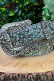 Multi Color Rhinestone One Size Belt