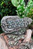Multi Color Rhinestone One Size Belt