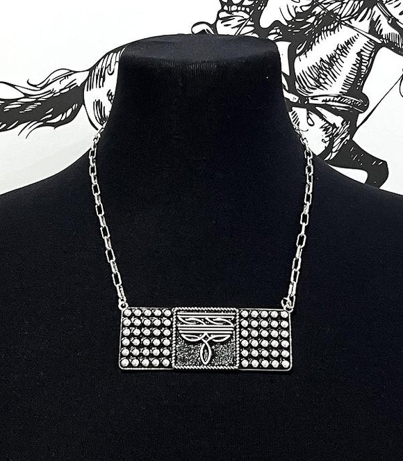 Western Boot Stitch Necklace