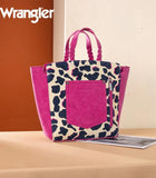 Wrangler Cow Print Concealed Carry Tote/Crossbody - Pink