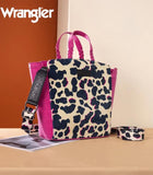 Wrangler Cow Print Concealed Carry Tote/Crossbody - Pink