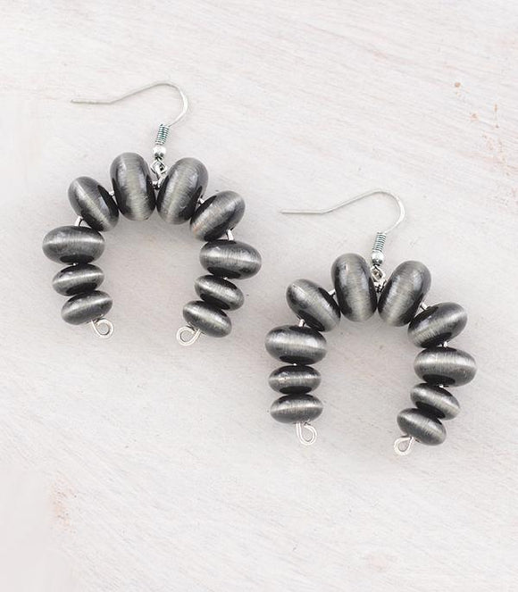 Navajo Pearl Squash Blossom Earrings - Silver