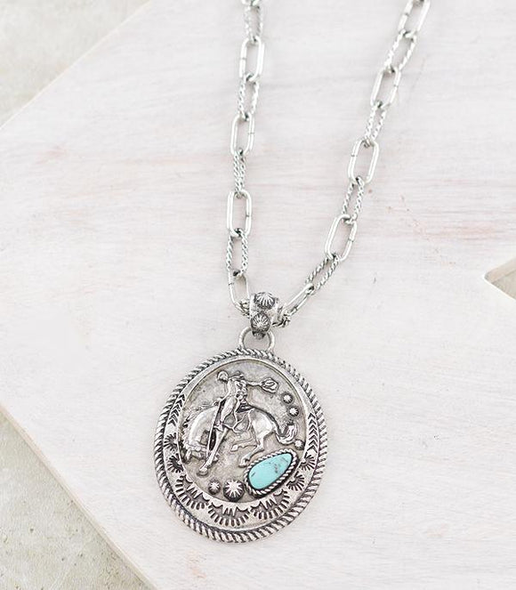 Western Cowboy Concho Necklace
