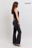 JUDY BLUE HIGH WAIST TUMMY CONTROL BOOTCUT BLACK JEANS - SHORT