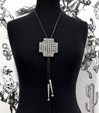 WESTERN CROSS CONCHO BOLO NECKLACE