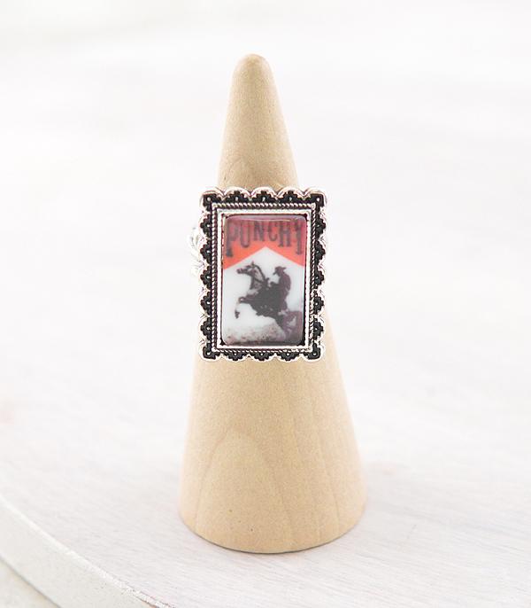 PUNCHY COWBOY CONCHO RING