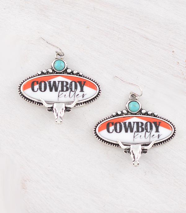 WESTERN COWBOY KILLER CONCHO EARRINGS