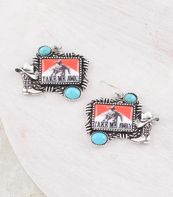TAKE ME AWAY COWBOY HOOK EARRINGS